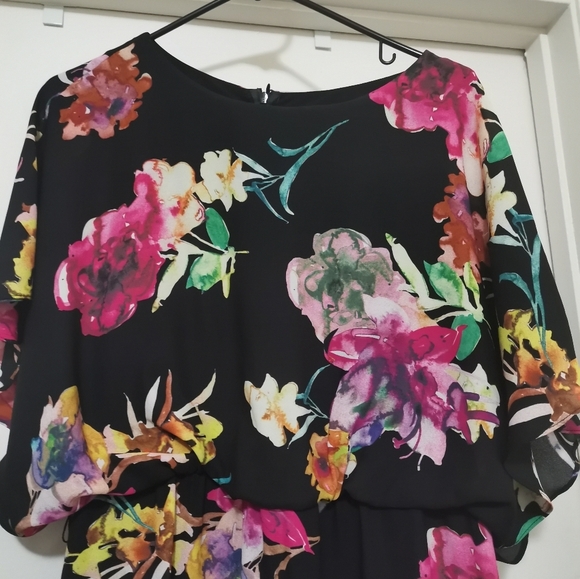 JOSEPH RIBKOFF floral chiffon dress in multicolor NWOT - Picture 4 of 6